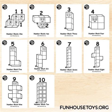 Fun House Toys Numberblocks Cars Coloring Pages Printable Coloring