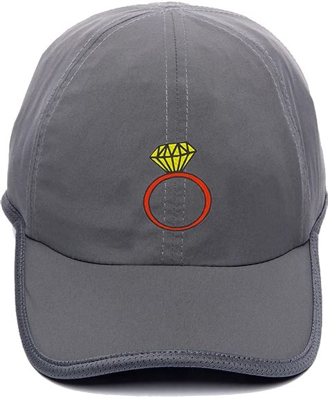 Unisex Baseball Caps Embroidered Diamond Ring Ball T Snapbacks Dark