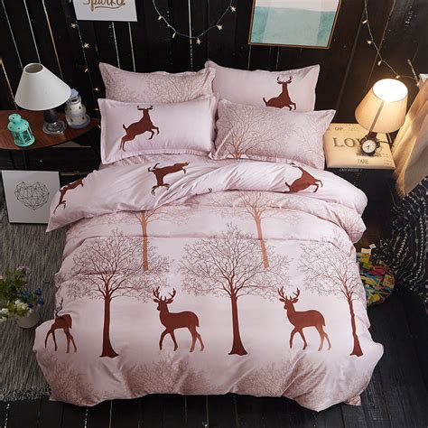Get 5% in rewards with club o! Modern Deer Cows 100% polyester Duvet Cover Set Twin Full ...