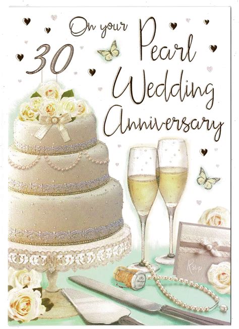 When to give pearls as gifts. Pearl Anniversary Card ' On Your Pearl Wedding Anniversary ...