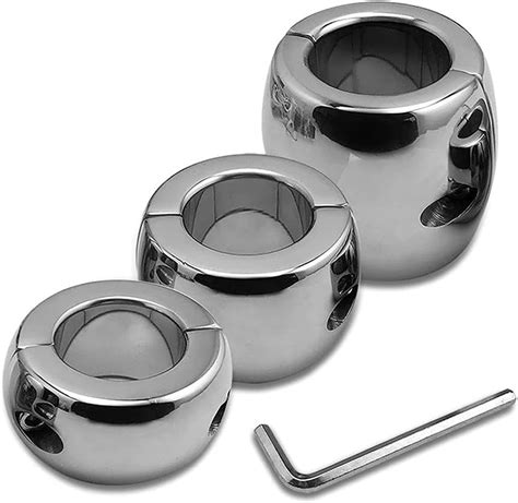 paynan 3 size heavy stainless steel testicle stretchers scrotum penis cock ring