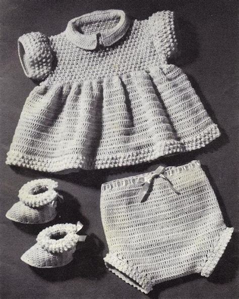 Free Vintage Crochet Baby Dress Pattern Grandmothers Pattern Book