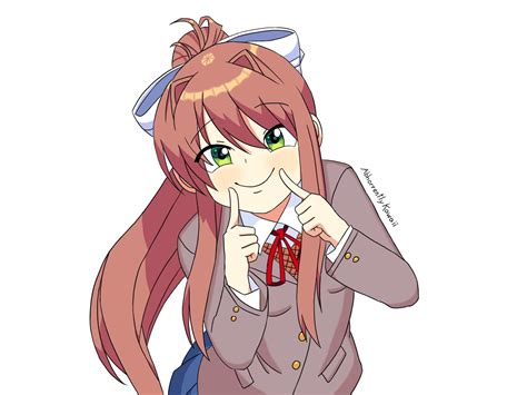 Chibi Monika Ddlc Fanart Commissioned Fanart May Only Be Posted By