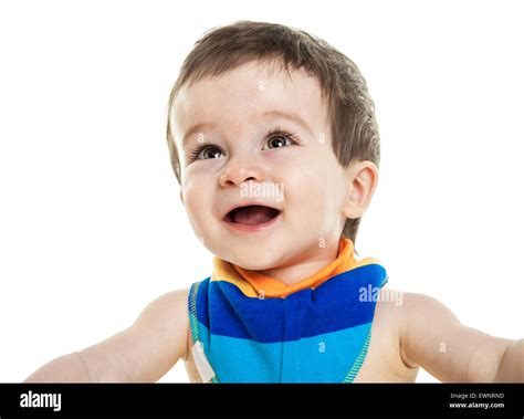 Studio Portrait Of Baby Boy Stock Photo Alamy