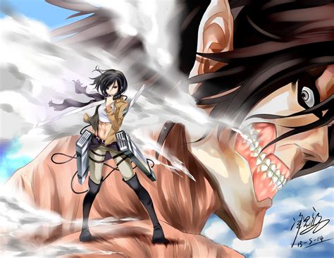 Maybe you would like to learn more about one of these? Attack On Titan Eren and Mikasa Wallpapers - Top Free ...