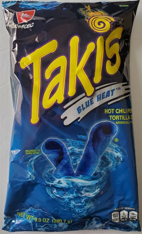 New Barcel Takis Blue Heat Hot Chili Pepper Flavored