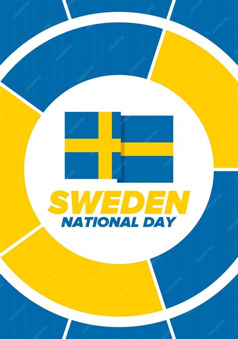 Premium Vector Sweden National Day Holiday Of Freedom Swedish Flag