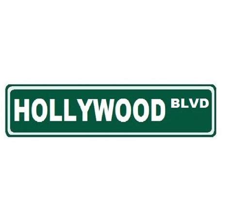 Hollywood Blvd Custom Street Sign 6x24 Novelty Sign Home Decor Novelty