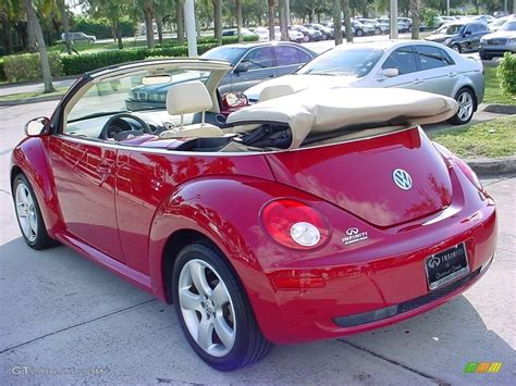 2006 vw beetle convertible in salsa red over tan interior. 2006 Salsa Red Volkswagen New Beetle 2.5 Convertible ...