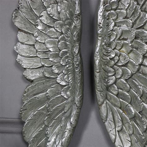 Pair Of Large Antique Silver Angel Wings Melody Maison