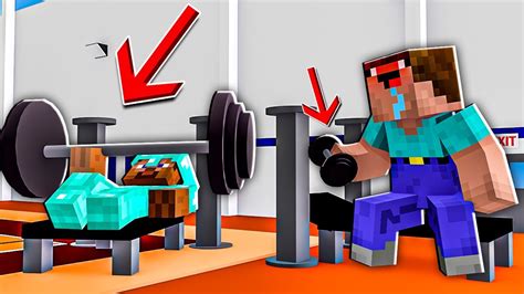Minecraft Noob Vs Pro How Noob And Pro Has Been Working Out In Gym