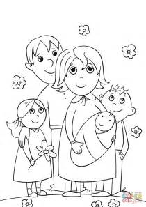 Imagen De Una Familia Feliz Animada Para Colorear Dibujos De Ninos