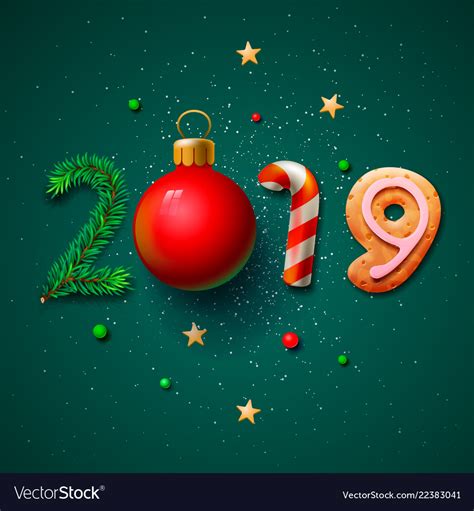 Wishing you an especially merry christmas 2019 to you and your family. Merry christmas and happy new year 2019 greeting Vector Image