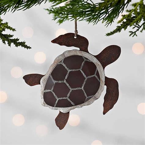 Sea Turtle Ornament Coastal Christmas Decor Turtle Ornament