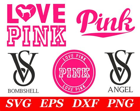 Love Pink SVG File Cricut Silhouette Iron On VS Dog Clipart | Etsy