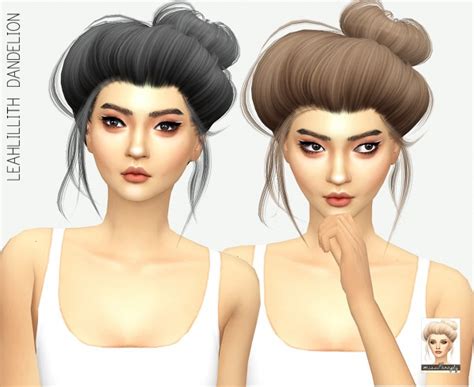 Sims 4 Hairs Miss Paraply Leahlillith`s Dandelion Hair Retextured