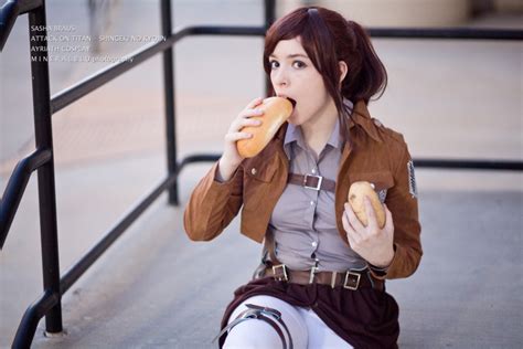 Mineralblu Photography And Ayriath Cosplay As Sasha Braus From Attack On Titan Mineralblu