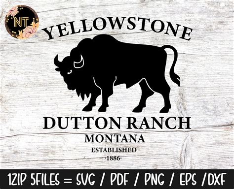Yellowstone Svg Yellowstone Dutton Ranch Bison Svg File For Etsy