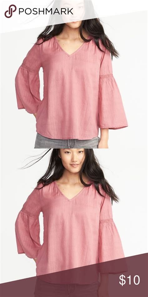 Nwt Swing Top Light And Flowy This Pink Lace Trim Swing Top With Belle Sleeves Is Brand New