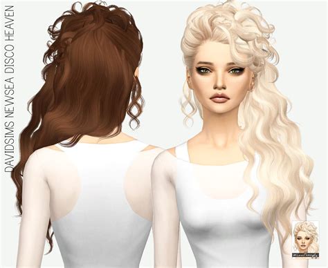 Ts4 Davidsims Newsea Disco Heaven Solids Sims Hair Sims 4 Wedding