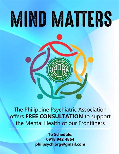 Mind Matters Free Consultation To Support The Mental Health Of Our Frontliners Philippine