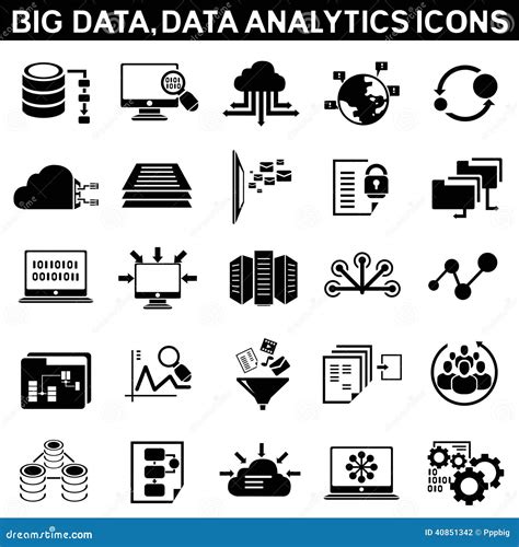 Big Data Icons Stock Illustration Image 40851342