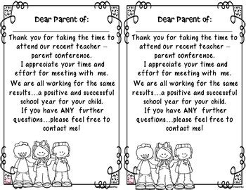 Heart touching thank you messages for teacher. FREE Parent-Teacher Conference THANK YOU's by ...