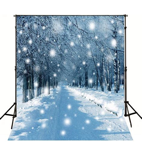 5x7ft Photography Background Christmas Snow Photo Backdrop Winter