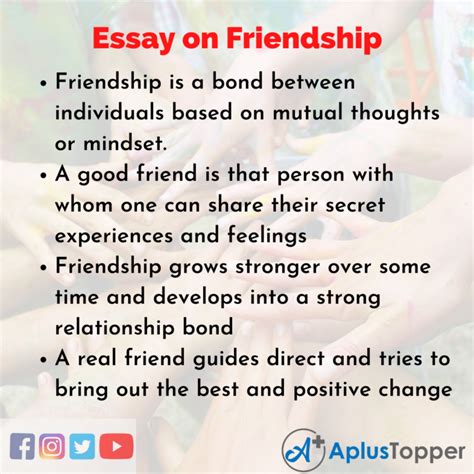 Essay On Friendship Importance Of Friendship Essay For Students And