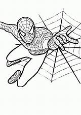 Kids Spiderman Coloring Drawings Pages Printable Popular sketch template