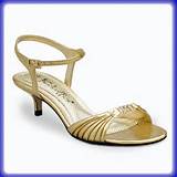 Photos of Gold Evening Sandals Low Heels