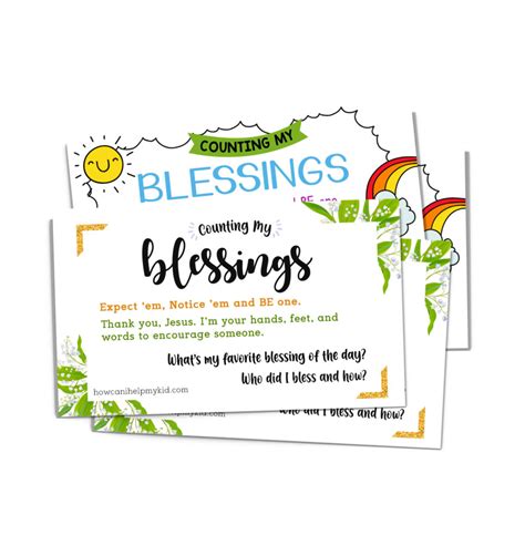Blessing Cards How Can I Help My Kid