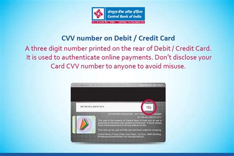 Central Bank Of India On Twitter Cvv Number On Debit Credit Card A