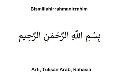 20 Bismillah بسم الله Arti Arab Kaligrafi Lengkap