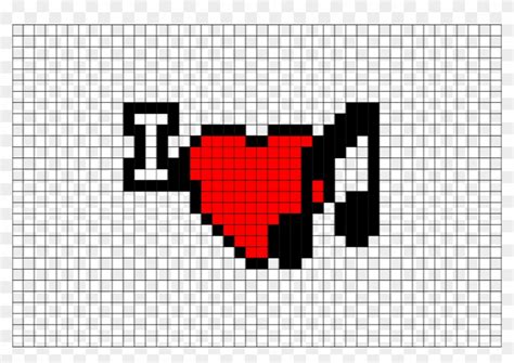 Minecraft Heart Pixel Art Template 14047 Easy Cute Pixel Art Grid Hd