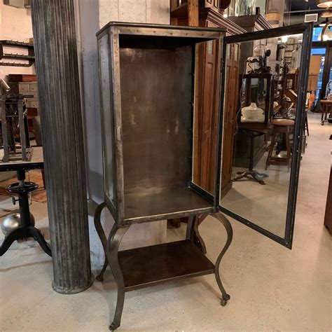 Antique apothecary cabinet for sale. Antique Industrial Brushed Steel Apothecary Display ...