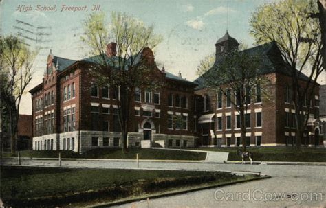 High School Freeport Il Postcard