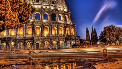 Papel De Parede Coliseu Roma Itália Ruínas Hdr 1920x1080