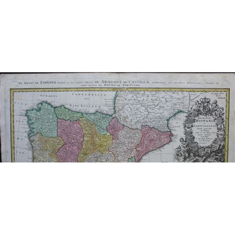 Mapa De Espa A Y Portugal Por J B Homann