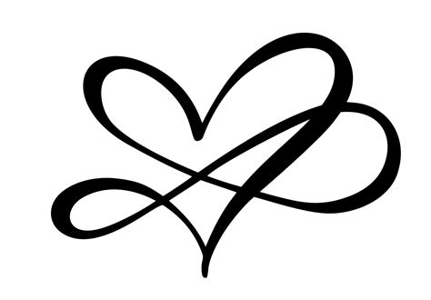 segno di amore del cuore per sempre infinito simbolo romantico collegato unire la passione e