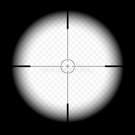 A Realistic Illustration Of A Sight Through The Scope Of A Desharpening