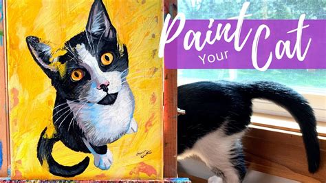 Painting Your Cat In Acrylics 30 Minute Beginner Painting Youtube
