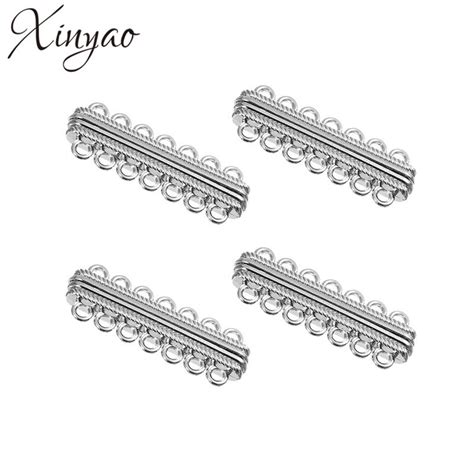 Xinyao 10pcslot 4814mm Strong Magneticc Clasps For Necklace Rhodium