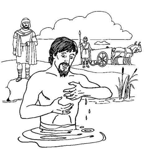 Naaman And The Servant Girl Coloring Pages Go Wash And Be Cured