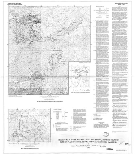 Map Geologic Maps Of The Ishi Mill Creek Polk Springs And Butt