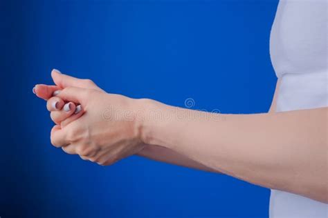 Woman Cleaning And Rubbing Hands With Antiseptic Gel Close Up Side
