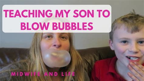 Teaching My Son How To Blow Bubbles With Bubblegum Youtube