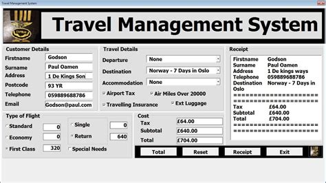 How To Create Travel Management System In Excel Using Vba With Oo