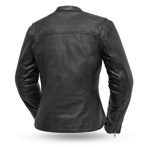 first mfg roxy star sheep diamond leather motorcycle jacket