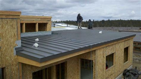 Standing Seam Flat Metal Roof Flat Metal Roof Metal Roof Metal Roof